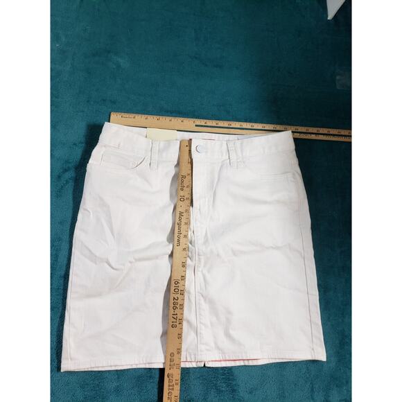 Tommy Hilfiger Skirt Size 6 Womens White Denim Mid Rise Straight Pencil NWT - Picture 9 of 13